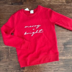 Kids Red Sweatshirt - Festive Design